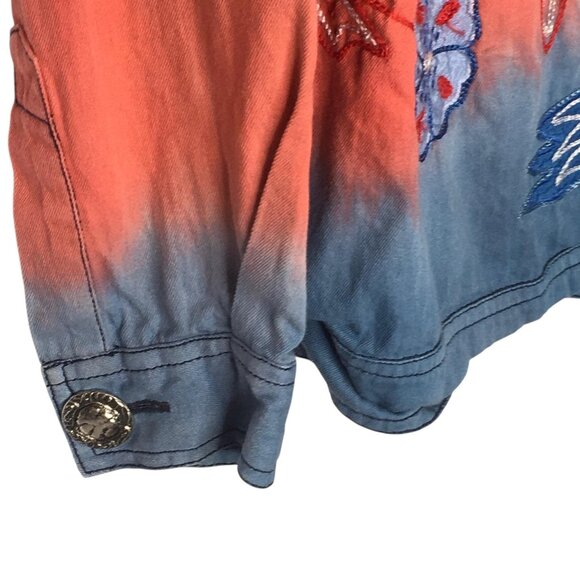 Alex Ku Jacket Womens Small Embroidered Boho Button Up Festival Floral - Picture 4 of 13